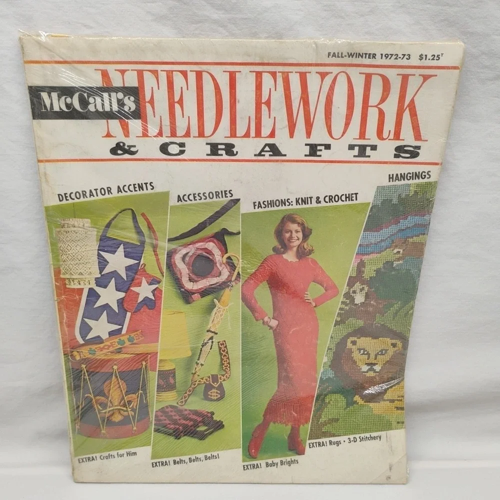 McCall's NEEDLEWORK & CRAFTS FALL-WINTER 1972-73 Large Magazine NOS Vintage